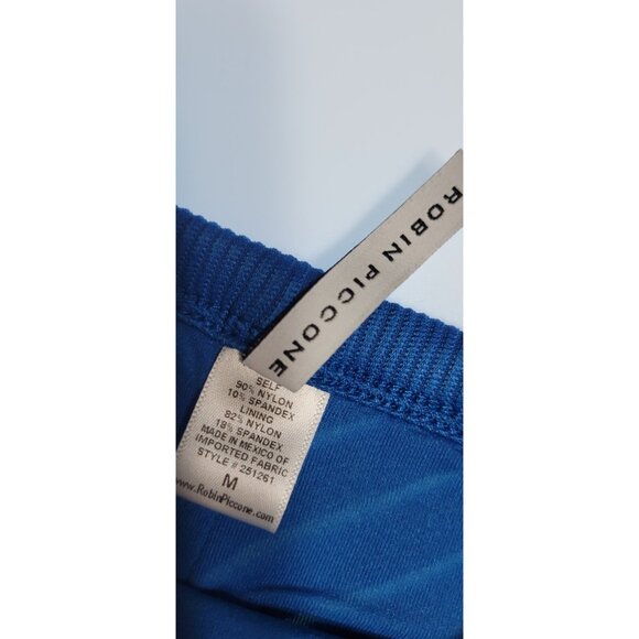 Robin Piccone Bikini Bottom Womens Parker High Weist Blue/White Stripeed - Picture 7 of 9